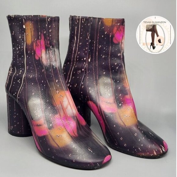 Maison Margiela Raindrops Leather Ankle Boot - Picture 1 of 17